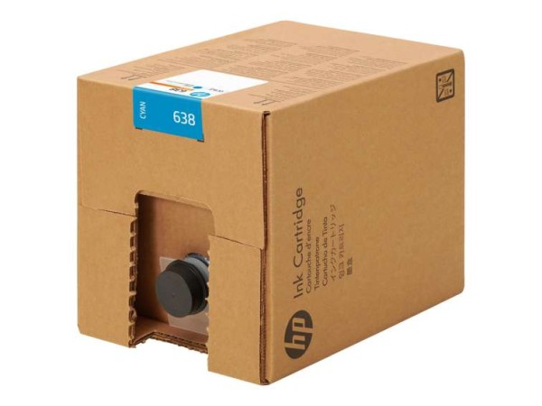 HP 638 10L Cyan Stitch Ink Cartridge 4UV64A