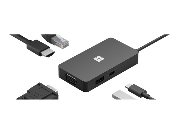 MICROSOFT USB-C Travel Hub - Docking Station - USB-C - VGA, HDMI - GigE SWV-00002
