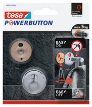 tesa Powerbutton Haken Universal small, chrom