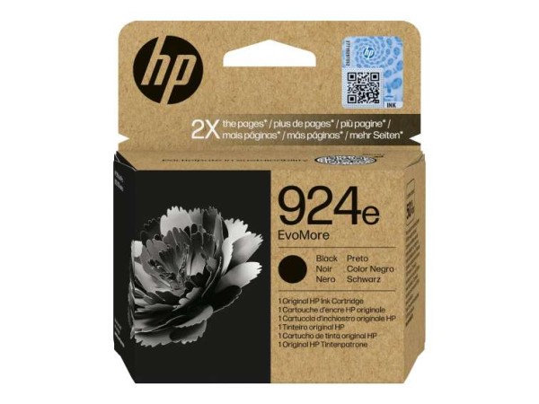 HP 924e Schwarz Tintenpatrone EvoMore 4K0V0NE#CE1