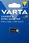 VARTA Charge & Sync Adapter - Micro USB auf USB 3.1 Typ C