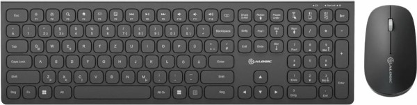 ALOGIC ALOGIC Echelon BT Wireless Mouse+ Keyboard German Black - Tastatur - QWERTZ