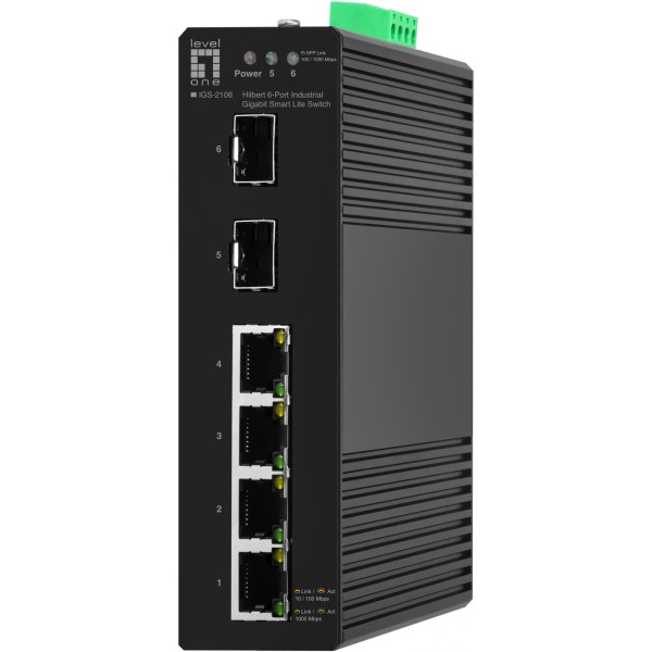 LEVELONE LEVELONE Switch  6x GE IGS-2106   2xSFP, 4xRJ45      schwarz