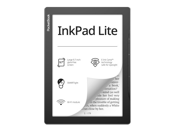 POCKETBOOK InkPad Lite Mist Grey eReader mit 150 DPI 8GB PB970-M-WW