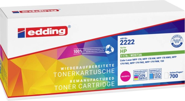 EDDING EDDING EDD-2222 magenta Toner kompatibel zu HP 117A W2073A - Kompatibel - Tonereinheit