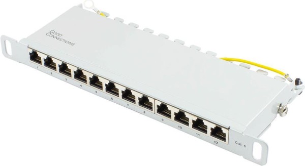 GOOD CONNECTIONS Patchpanel 10"Cat. 6 12-P. 0,5HE lichtgr. GC-N0126