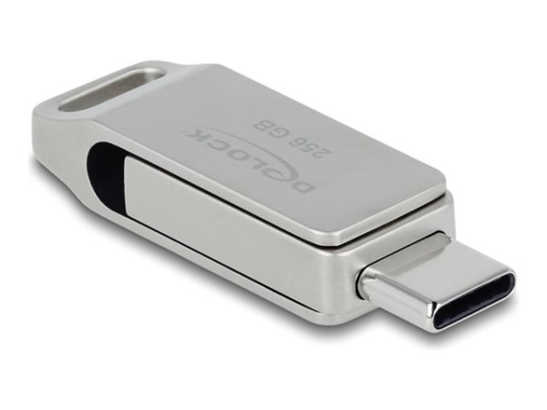 DELOCK DELOCK USB-Stick 5 Gbps USB-C + Typ-A 256 GB - Metallgehäuse