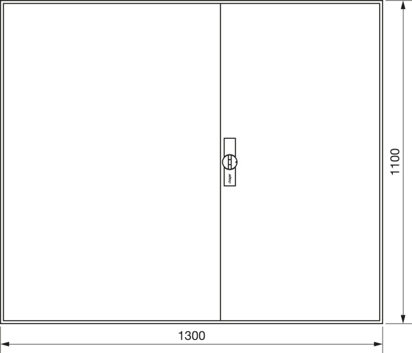 HAGER HAGER ELEKTRO Hager Zählerschrank IP44 SKII ZB35S 1100x1300x205mm