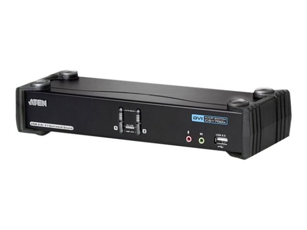 ATEN KVMP Switch, 2-fach, CubiQ CS1782A, DVI, USB 2.0, Audio 7.1 CS1782A