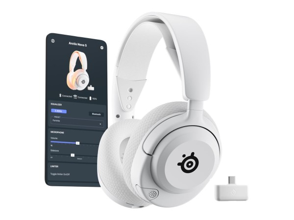 STEELSERIES Arctis Nova 5 Wireless Gaming Headset, weiß 61671