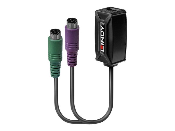 LINDY 100m PS/2 KM Cat.5e/6 Extender 32681