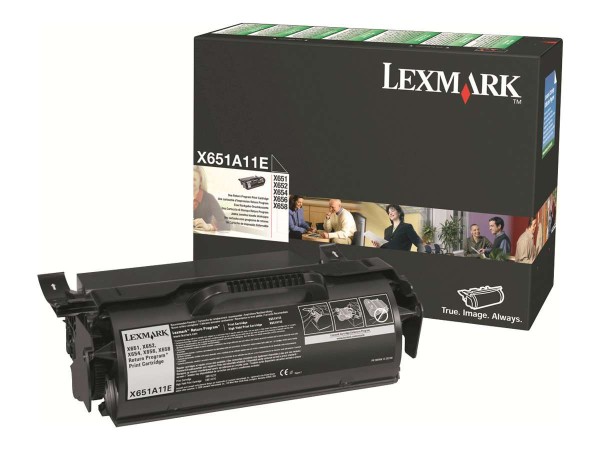 LEXMARK Schwarz Tonerpatrone LCCP, LRP X651A11E