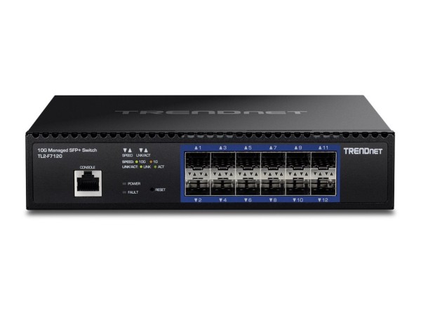 TRENDNET 12-Port 10G Layer 2 Managed SFP+ Switch TL2-F7120