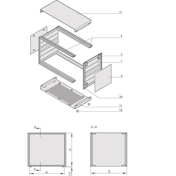 SCHROFF 24571029 Desktopgehäuse 132.6 x 315.5 1 St. 24571029