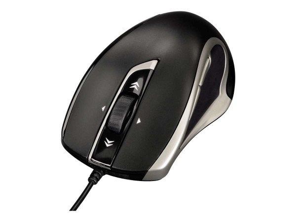 HAMA "Torino" - Maus - optisch - 6 Tasten - kabelgebunden - USB - Schwarz, 00182646