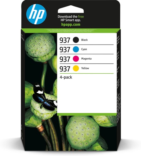 HP 937 CMYK Original Ink Cartridge 4-Pack 6C400NE