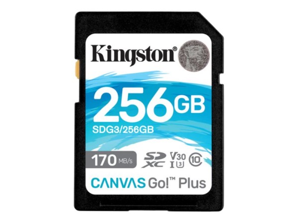 KINGSTON KINGSTON 256GB SDXC Canvas Go Plus 170R C10 UHS-I U3 V30