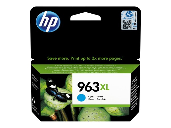 HP 963XL High Yield Cyan Ink Cartridge 3JA27AE#301