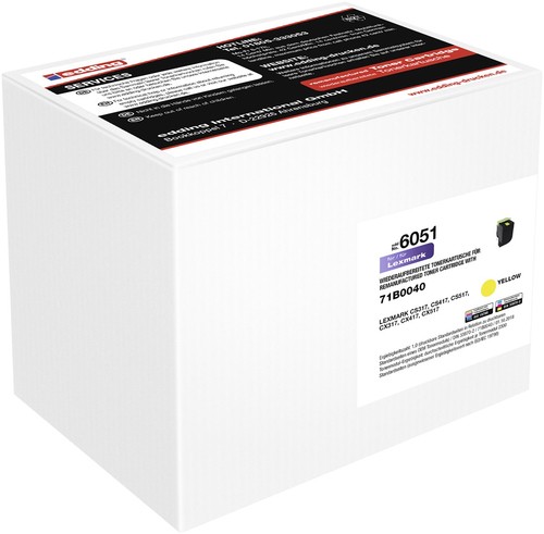 EDDING EDDING EDD-6051 gelb Toner ersetzt LEXMARK 71B0040/71B20Y0 (18-6051)