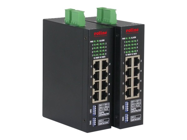 ROLINE ROLINE Industrial Gigabit Ethernet Switch, 8 Ports, Web Managed (21.13.1136)