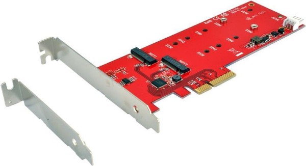 EXSYS EXSYS PCIe (x4) Controller für zwei M.2 NGFF Module inkl. Low Profile Bügel (EX-3655)