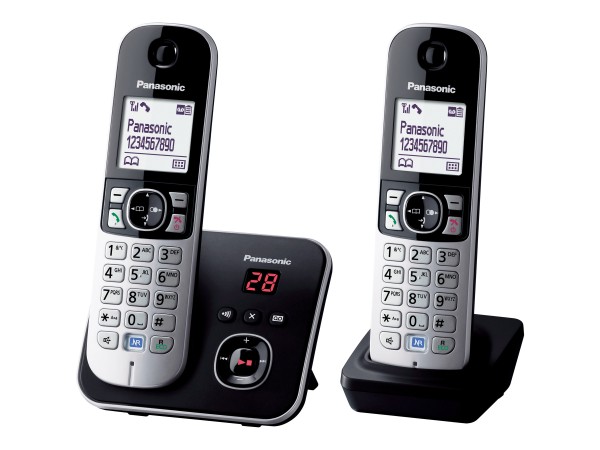 PANASONIC Panasonic KX-TG6822GB schwarz Duo mit AB