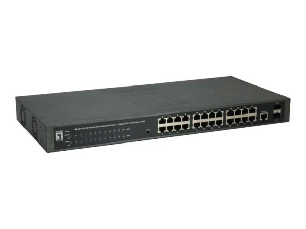 LEVEL ONE LevelOne Switch 24x GE GEP-2651 2xGSFP 370W 24xPoE+ GEP-2652