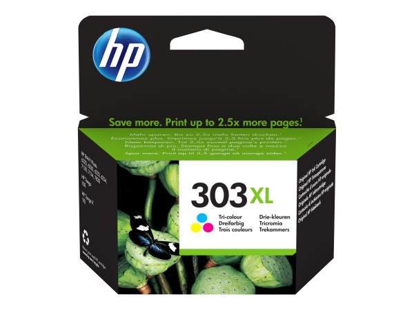 HP 303XL dreifarbig Tintenpatrone T6N03AE#301
