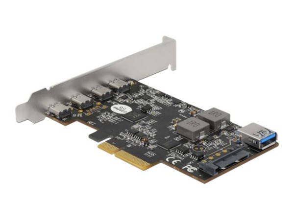 DELOCK PCIe x4>4xUSB-C+USB-A SS LP | 90059 90059