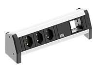 BACHMANN Steckdosenleiste Desk 3xCH 1xAbdeckung mi 902.008