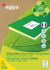 agipa Recycling Vielzweck-Etiketten, 210 x 148,5 mm, weiß