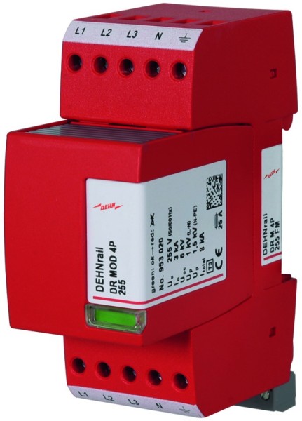 DEHN DEHN DEUTSCHLAND DEHN ÜS-Ableiter DEHNrail M 255V 953405 4-polig mit FM-Kontakt 953405