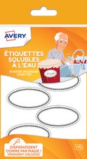 AVERY Etiquette soluble à l'eau, oval