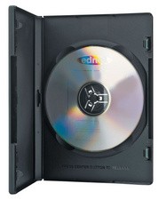 ednet DVD-Leerhülle Single Case, schwarz