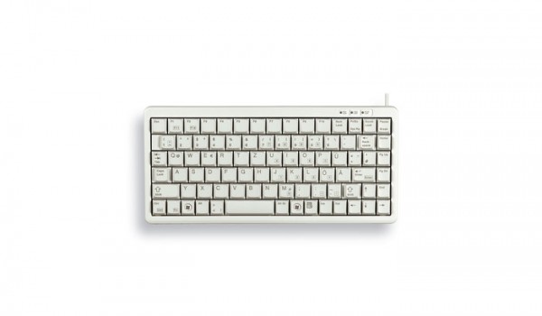 Cherry Slim Line Compact-Keyboard G84-4100 - Tastatur - Laser - 86 Tasten QWERTZ - Grau