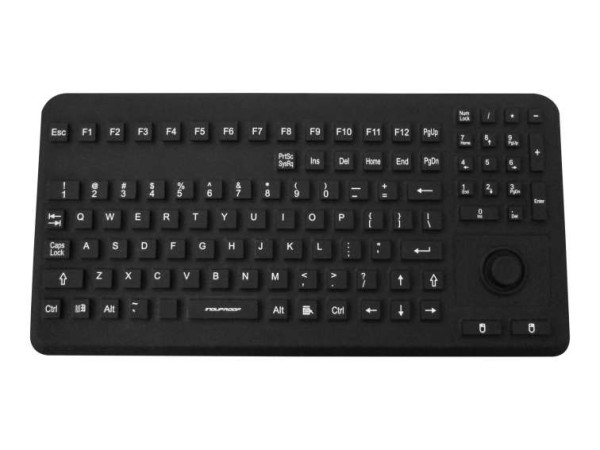 GETT InduProof Adv. MB SCHWARZ USB (DE) Silikon IP68 Tastatur DIN EN 60601 KG19259