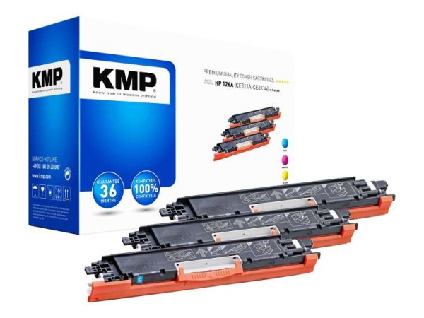 KMP MULTIPACK H T149CMY 3er Pack Gelb, Cyan, Magenta Tonerpatrone 1226,0030