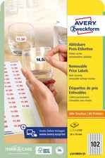 AVERY Zweckform Stick+Lift Preis-Etiketten, 26 x 16 mm, weiß