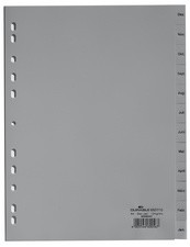 DURABLE Kunststoff-Register, Monate, A4, Januar - Dezember