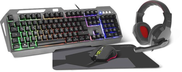 SPEED-LINK SPEED-LINK Gaming Set LUNERA, 4in1, Beleuchtet, schwarz retail