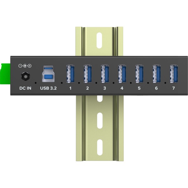 INLINE USB 3.2 Gen.1 Industrie-Hub, 7 Port, Aluminiumgehäuse, mit Netzteil 353956B