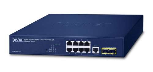 PLANET TECHNOLOGY PLANET 8-Port 10/100/1000T + 2-Port 100/1000X SFP GS-4210-8T2S