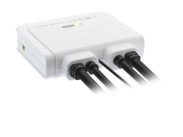 INLINE KVM Switch - 2-fach - USB-C zu DisplayPort 1.2 - 4K - mit Audio - in 63614I