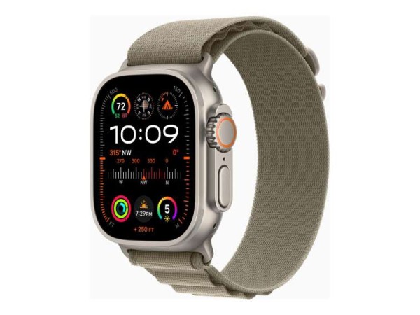 APPLE Watch Ultra 2 GPS + Cellular, 49mm Titanium Case with Olive Alpine Lo MREX3FD/A