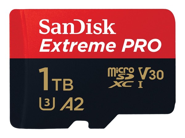SANDISK Extreme Pro 1TB microSDXC Speicherkarte (200 MB/s,A2,Class10,U3,V30 SDSQXCD-1T00-GN6MA