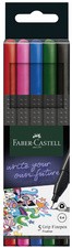 FABER-CASTELL Fineliner GRIP FINEPEN, 5er Kartonetui