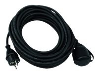 REV RITTER REV RITTER Schutzkontakt-Verlängerung Stecker / Buchse, IP44, 3x1,5mm², 25m, schwarz, mit Kinderschu