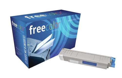 FREECOLOR Toner 44643003 Cyan 7.300 Seiten fuer OKI C 801 DN C 801 N C 821 C801C-FRC