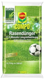 COMPO Rasendünger mit Langzeitwirkung, 13,75 kg für 550 qm