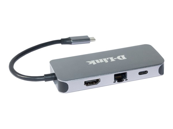 D-LINK D-LINK 6-in-1 USB-C Hub mit HDMI/Gigabit Ethernet/Power Delivery